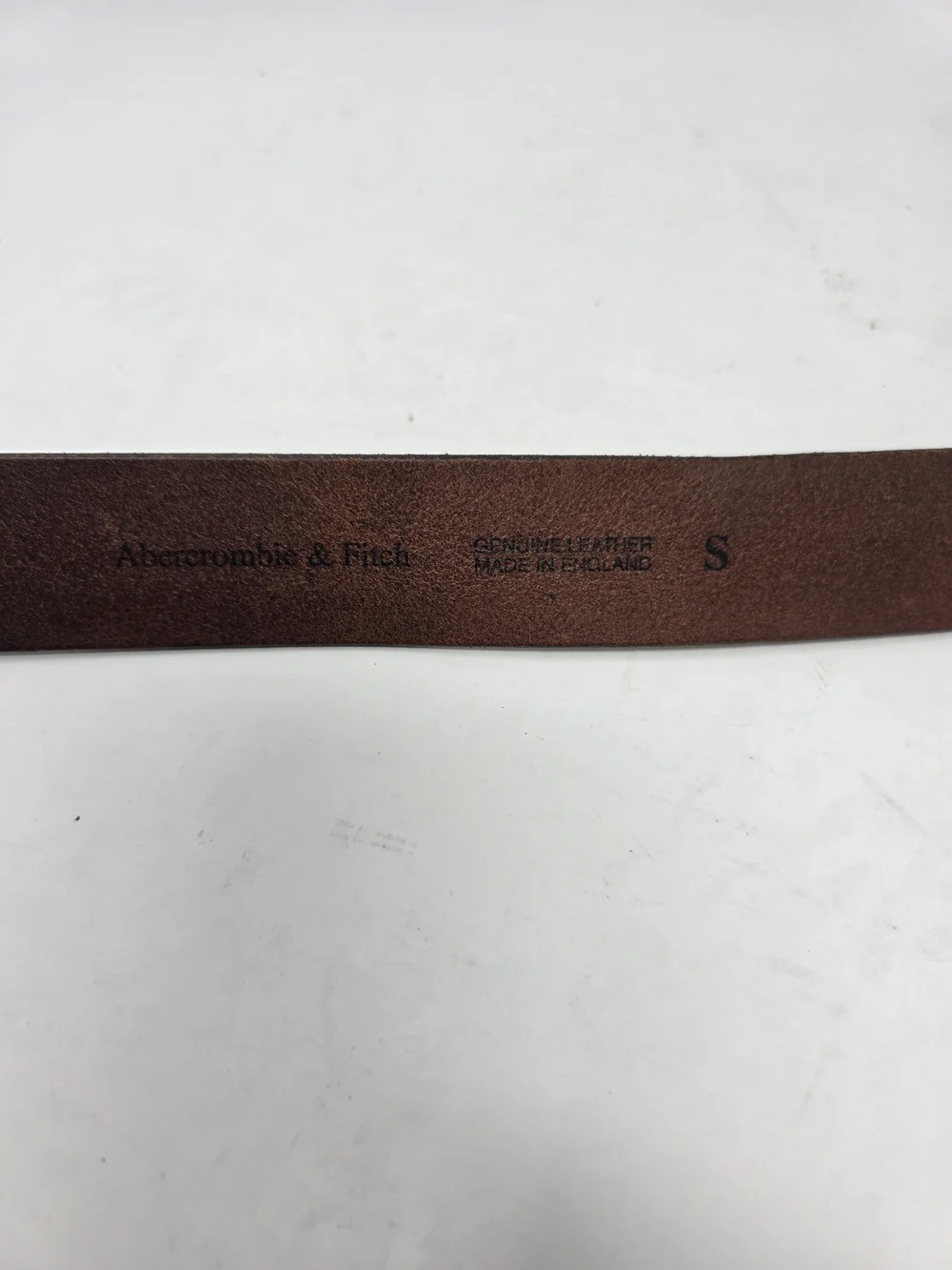 Abercrombie & Fitch Vtg Brown Leather Western Belt Oval Engraved Buckle Size S